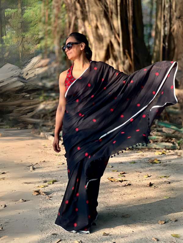 Light JAMDANI Cotton Black