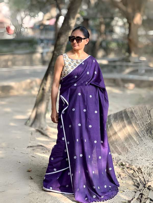 Mohar Beguni Fhool Jamdani Saree